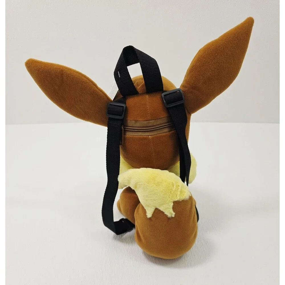 Pokemon Eevee 12” Plush Backpack Brown Tote Bag 2015 Collectable EUC With Tags